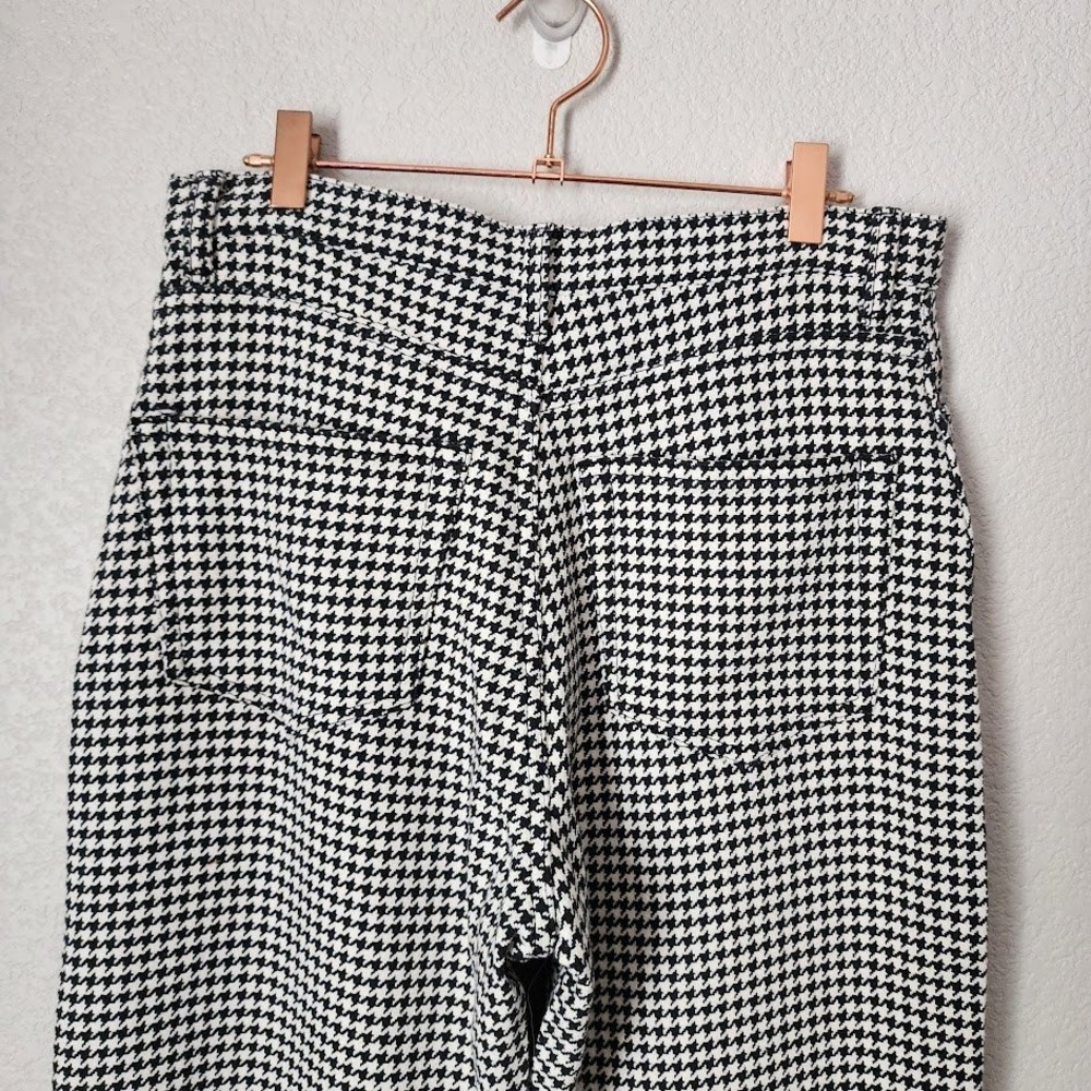 POLO RALPH LAUREN Houndstooth Pants Wide Leg Black White 28 - Picture 8 of 11